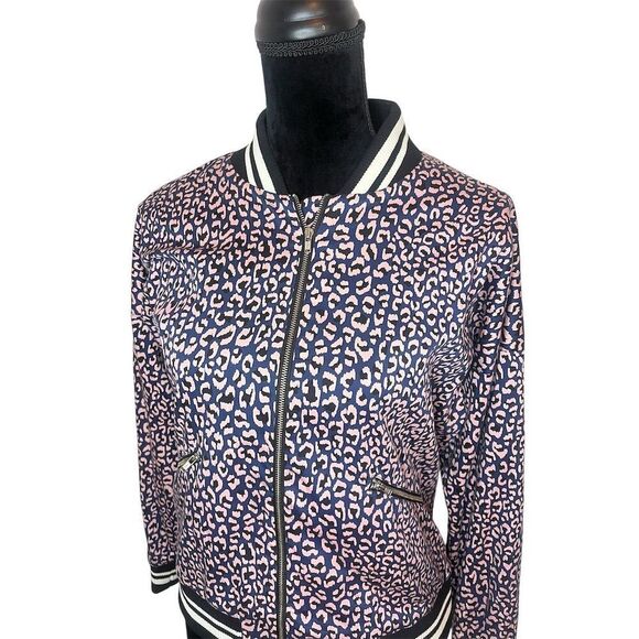 Saks Fifth Avenue Women's Animal Cheetah Print Bomber Jacket Womens Size Medium - Picture 2 of 9